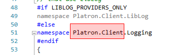 Default namespace of LibLog